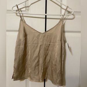 OLD NAVY Beige Flowy Satin Cami Tank Women